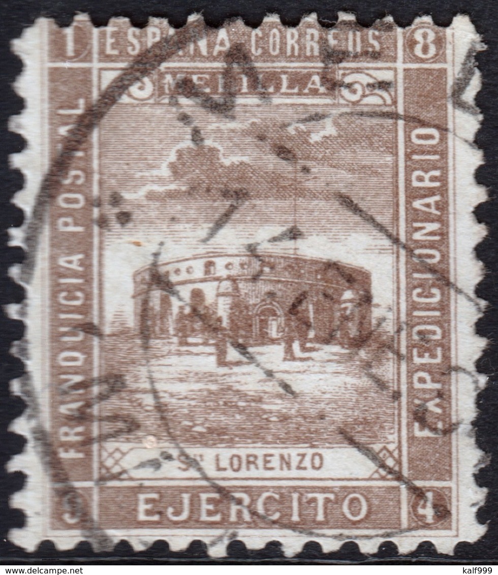 ~~~ Spanish Morocco Maroc Melilla 1894 - San Lorenzo -  (o)  ~~~ - Spaans-Marokko