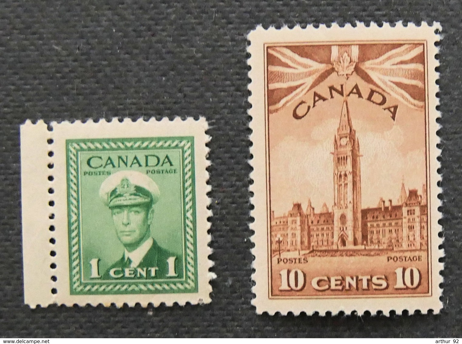 CANADA - 1938 - YT 205 ** + 213 ** - Unused Stamps