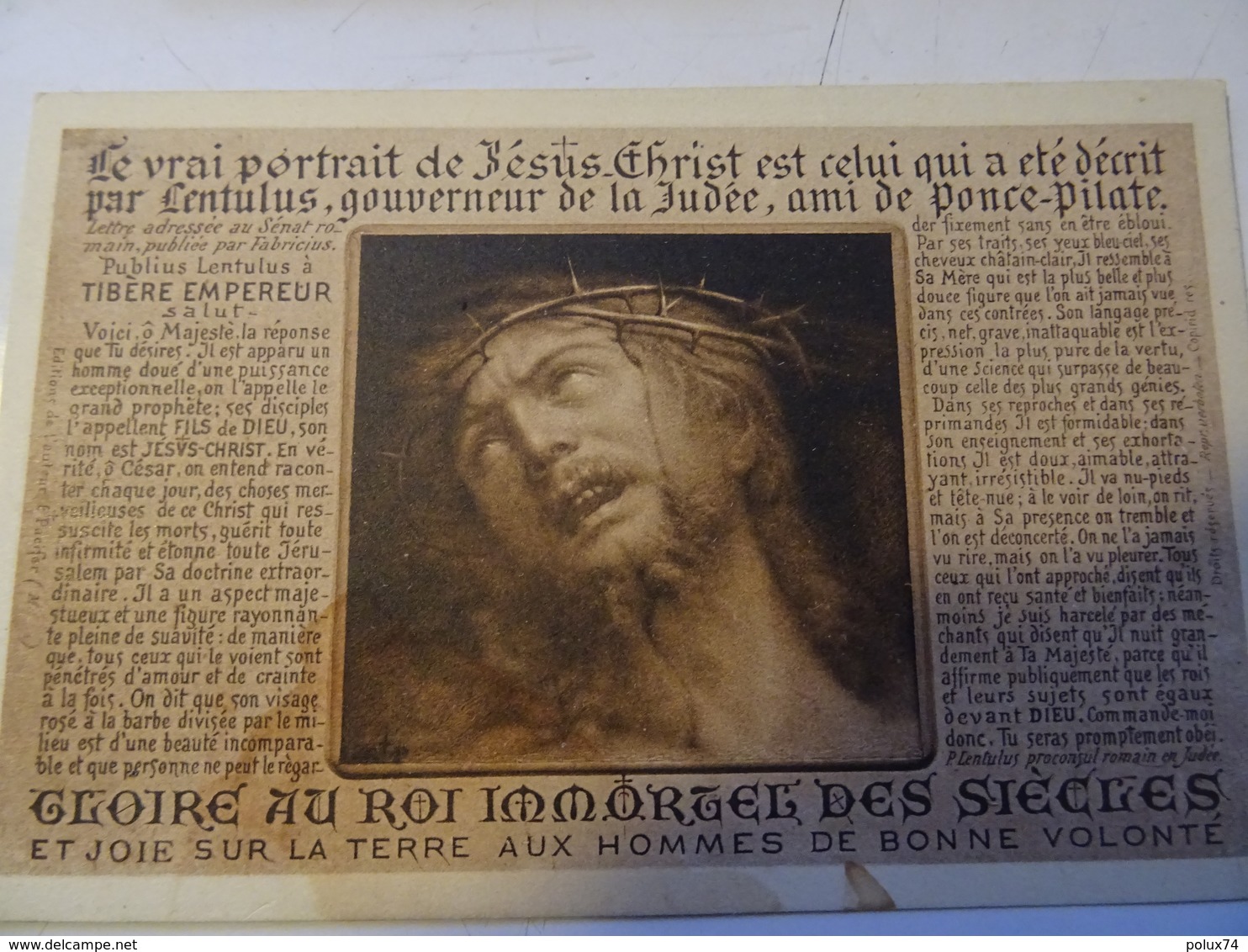 ITALIE  FRANCE LE VRAI PORTRAIT DE JESUS-CHRIST - Autres & Non Classés