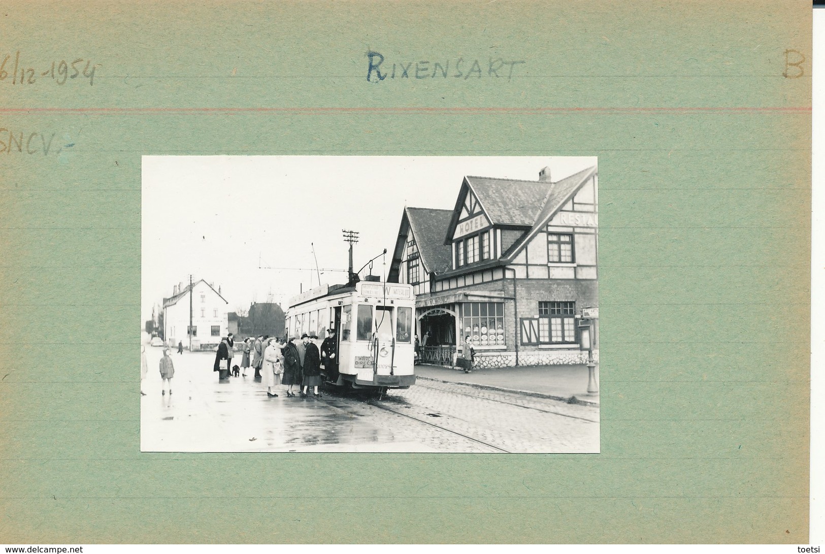 TRAM  VICINAL  RIXENSART     PHOTO 8.5 X 5.5 CM  HOTEL - Rixensart