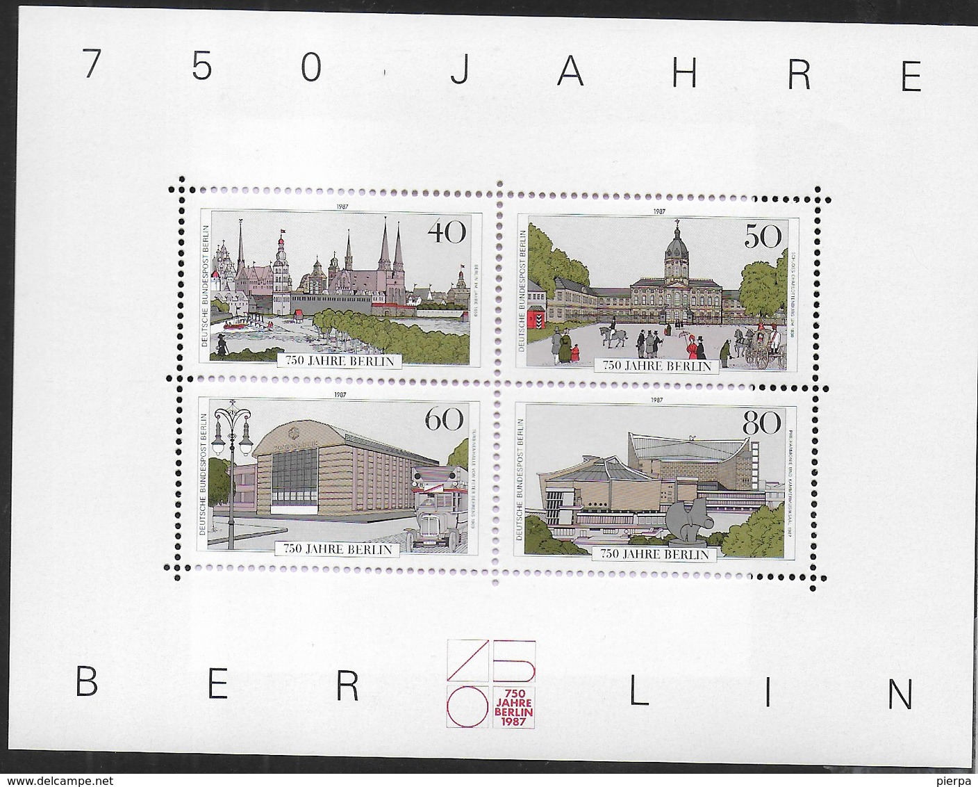 GERMANY - BERLIN - 50° BERLINO 1987 - FOGLIETTO NUOVO** - (YVERT BF 08 - MICHEL BL 08) - Libretti