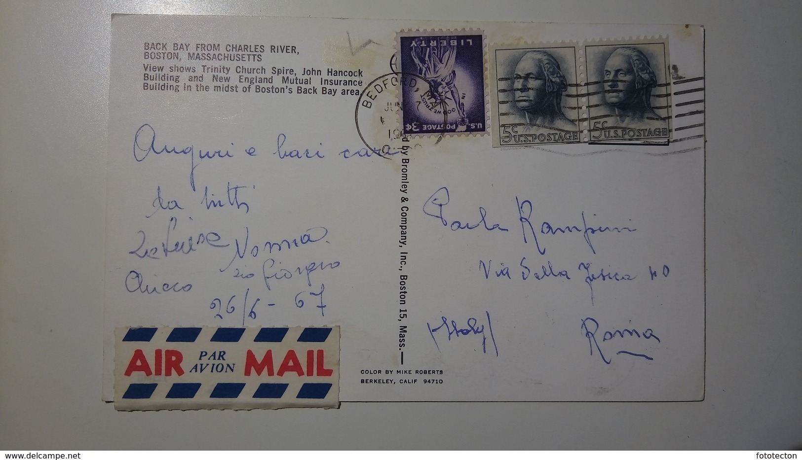 US - Boston - Massachusetts - Charles River - 1967 - Air Mail, Par Avion - Boston