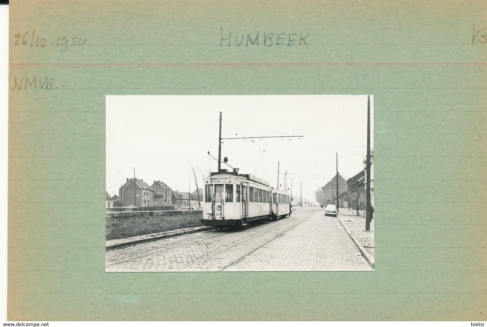 TRAM  VICINAL  Lijn H  HUMBEEK Sas    Foto 8 X 5.5 Cm - Grimbergen