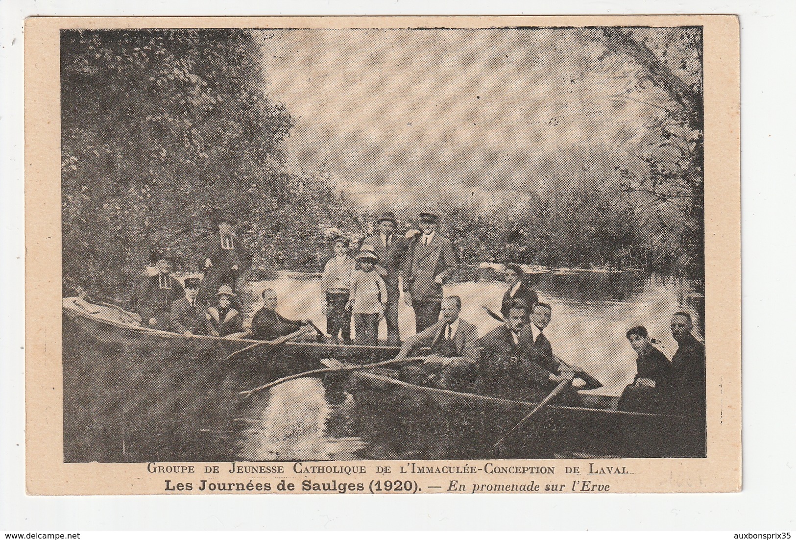 LES JOURNEES DE SAULGES - EN PROMENADE SUR L'ERDRE - GROUPE DE JEUNESSE CATHOLIQUE DE L'IMMACULEE CONCEPTION DE LAVAL-53 - Other & Unclassified