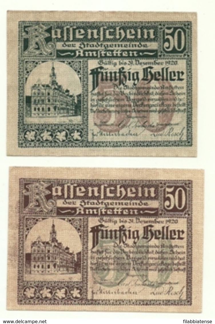 1920 - Austria - Amstetten Notgeld N90   ----- - Austria