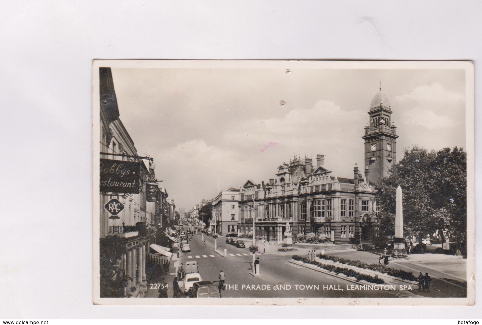 CPA PHOTO THE PARADE AND  TOWN HALL, LEAMINGTON SPA (voir Timbre) - Autres & Non Classés