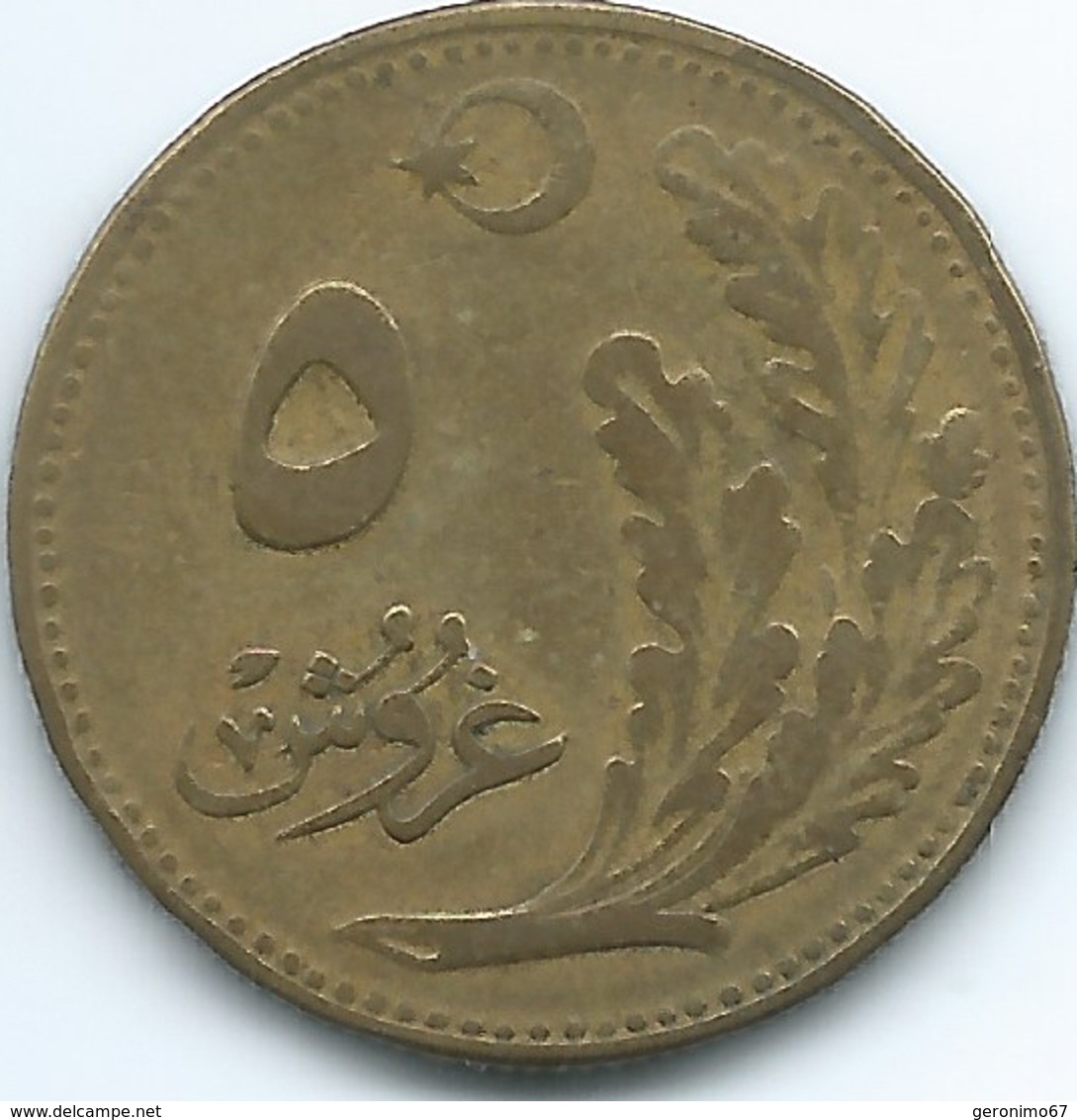 Turkey - AH1341 (1923) - 5 Kurus - KM831 - Turquie