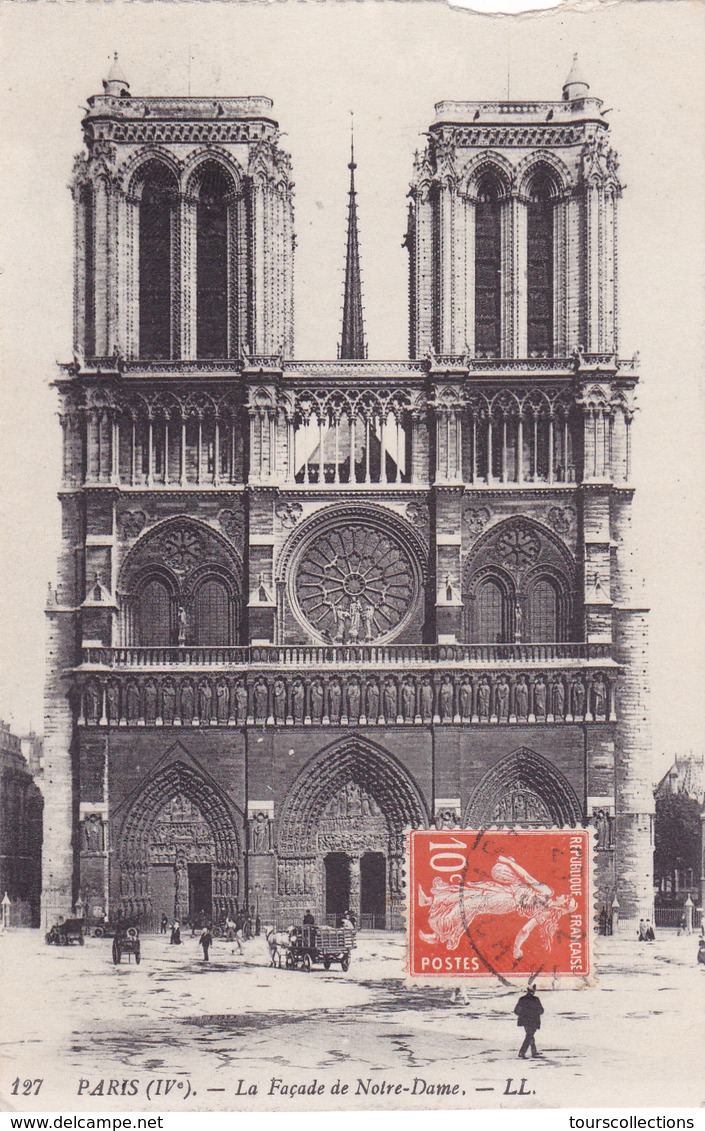 CPA 75 @ PARIS NOTRE DAME En 1913 - CATHEDRALE Et La Flèche - Notre Dame De Paris