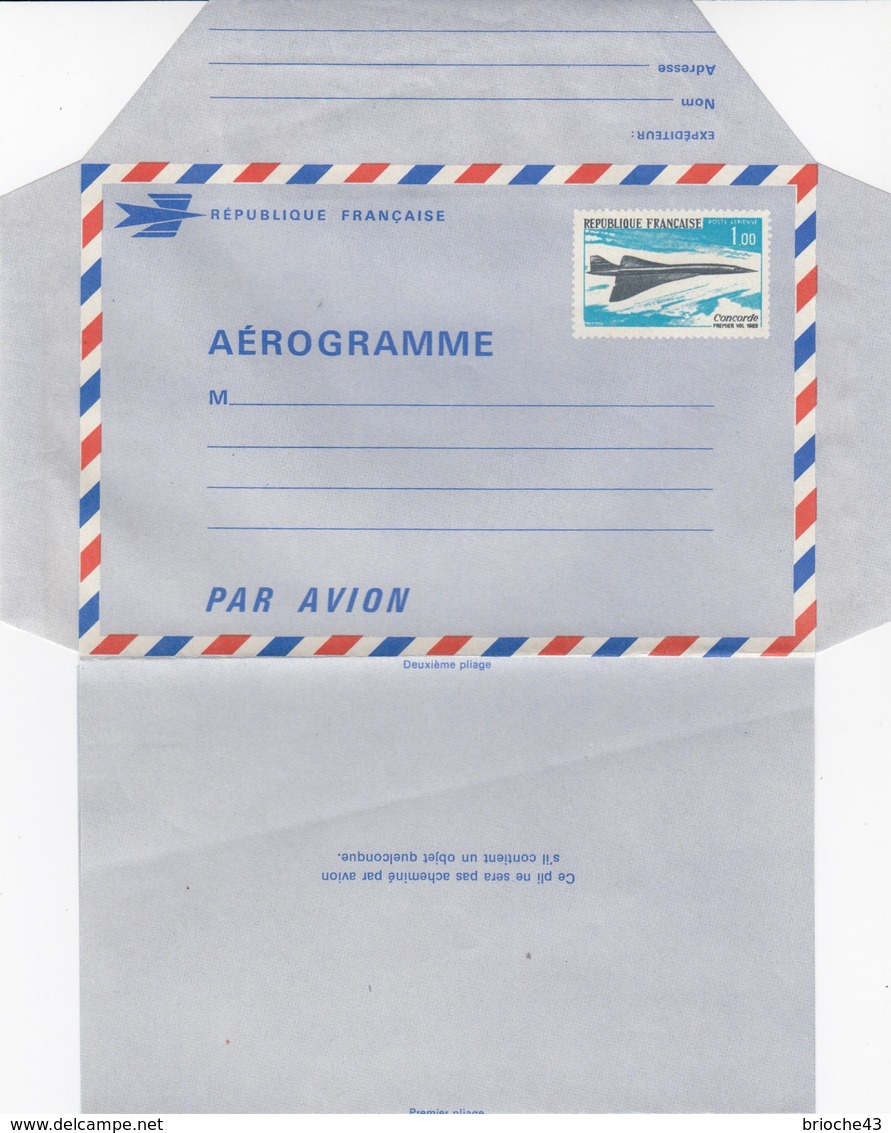 FRANCE - ENTIER POSTAL AEROGRAMME 1F - Yv N° 1001-AER   /1 - Aérogrammes