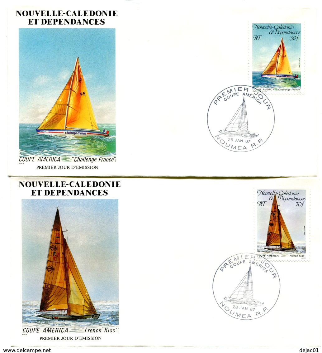 Nouvelle Calédonie - FDC Yvert 531 & 532 Coupe America Voiliers - X 1068 - FDC