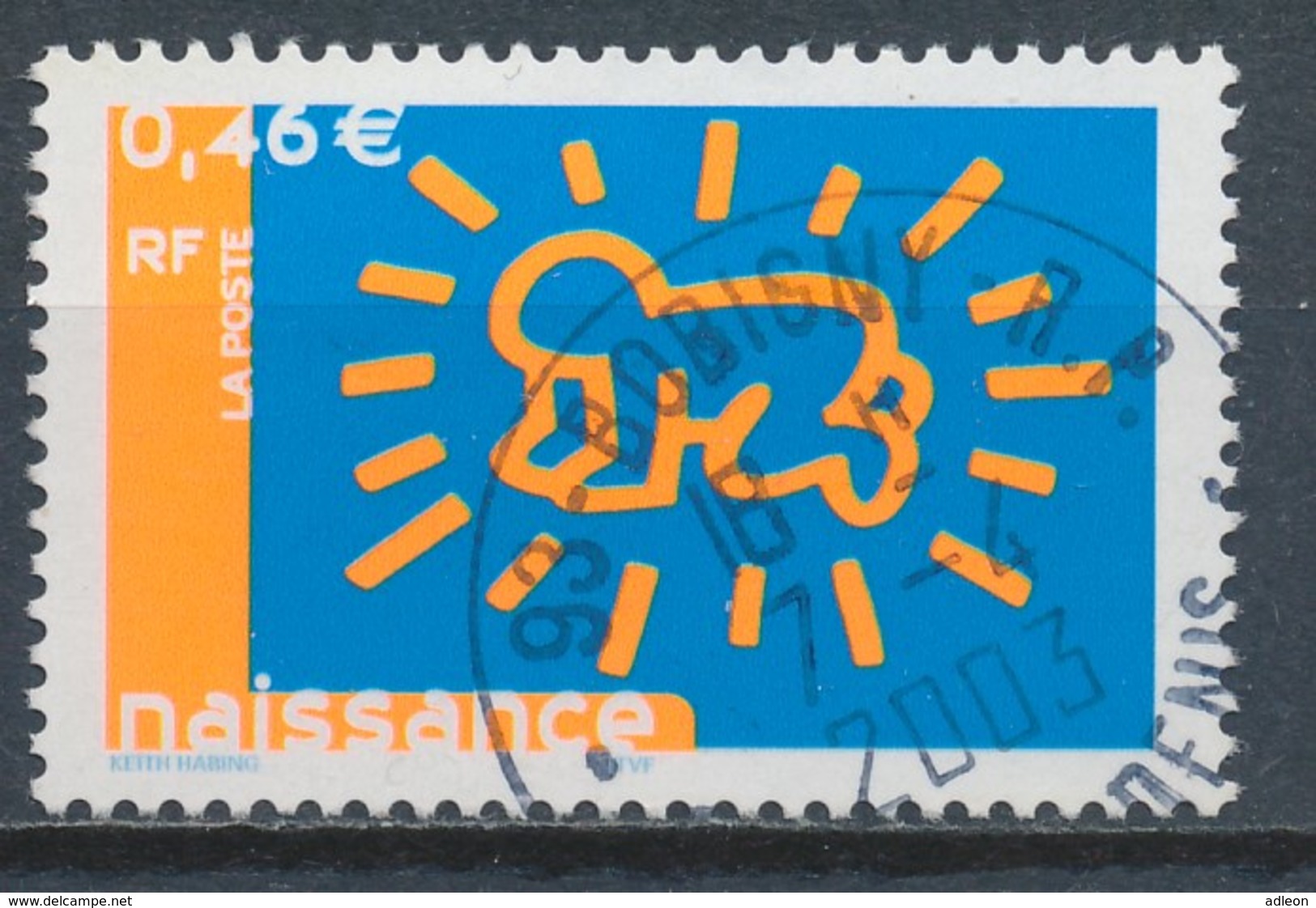 France - Timbre De Naissance - Dessin De Keith Haring YT 3541 Obl - Oblitérés