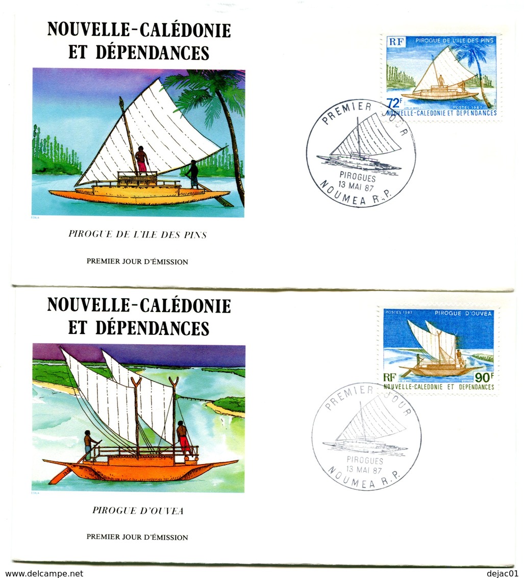 Nouvelle Calédonie - FDC Yvert 535 & 536 Pirogues - X 1070 - FDC