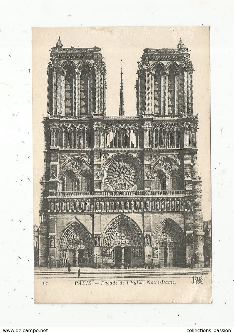 Cp , 75 , Paris , LA CATHEDRALE NOTRE DAME , Vierge , Ed. ND, Façade - Notre Dame Von Paris