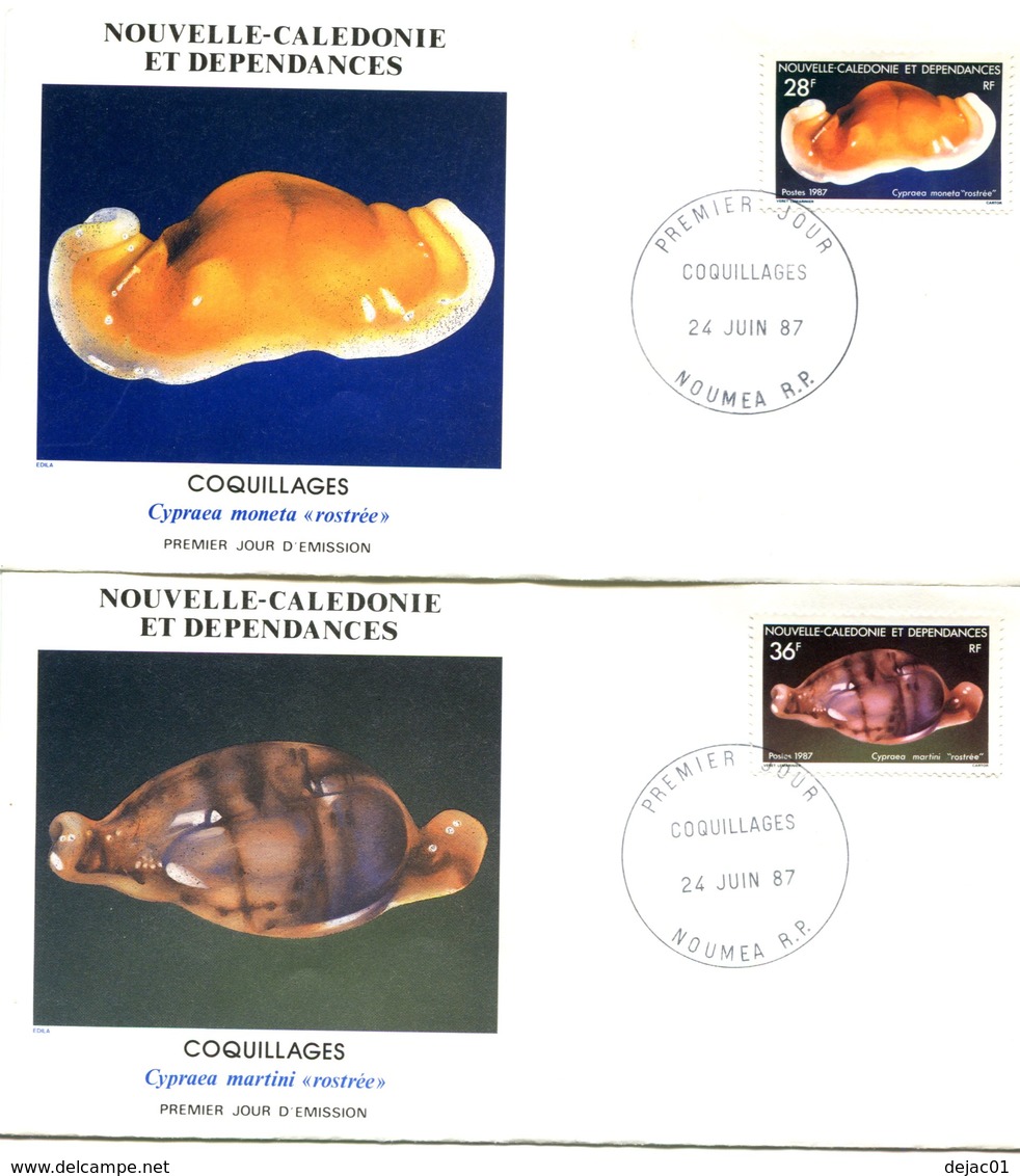 Nouvelle Calédonie - FDC Yvert 538 & 539 Coquillages - X 1072 - FDC