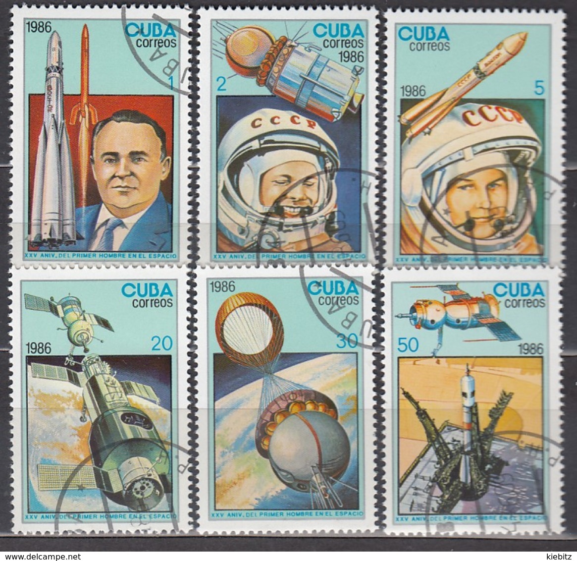 KUBA 1986- MiNr: 3005-3010 Komplett  Used - Amérique Du Nord