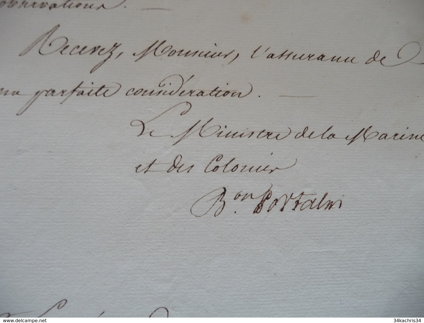 LAS Autographe Signée Baron De Portal D'Albarèdes 01/08/1820 à Propos D'une Pétition Pour Une écluse à Sainte Lucie - Autres & Non Classés