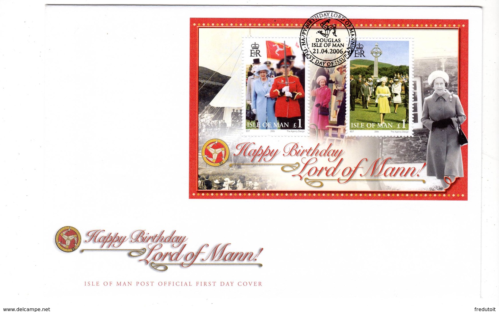 ISLE OF MAN - FDC - 2006 - BLOC : La Reine Elizabeth II - Isle Of Man