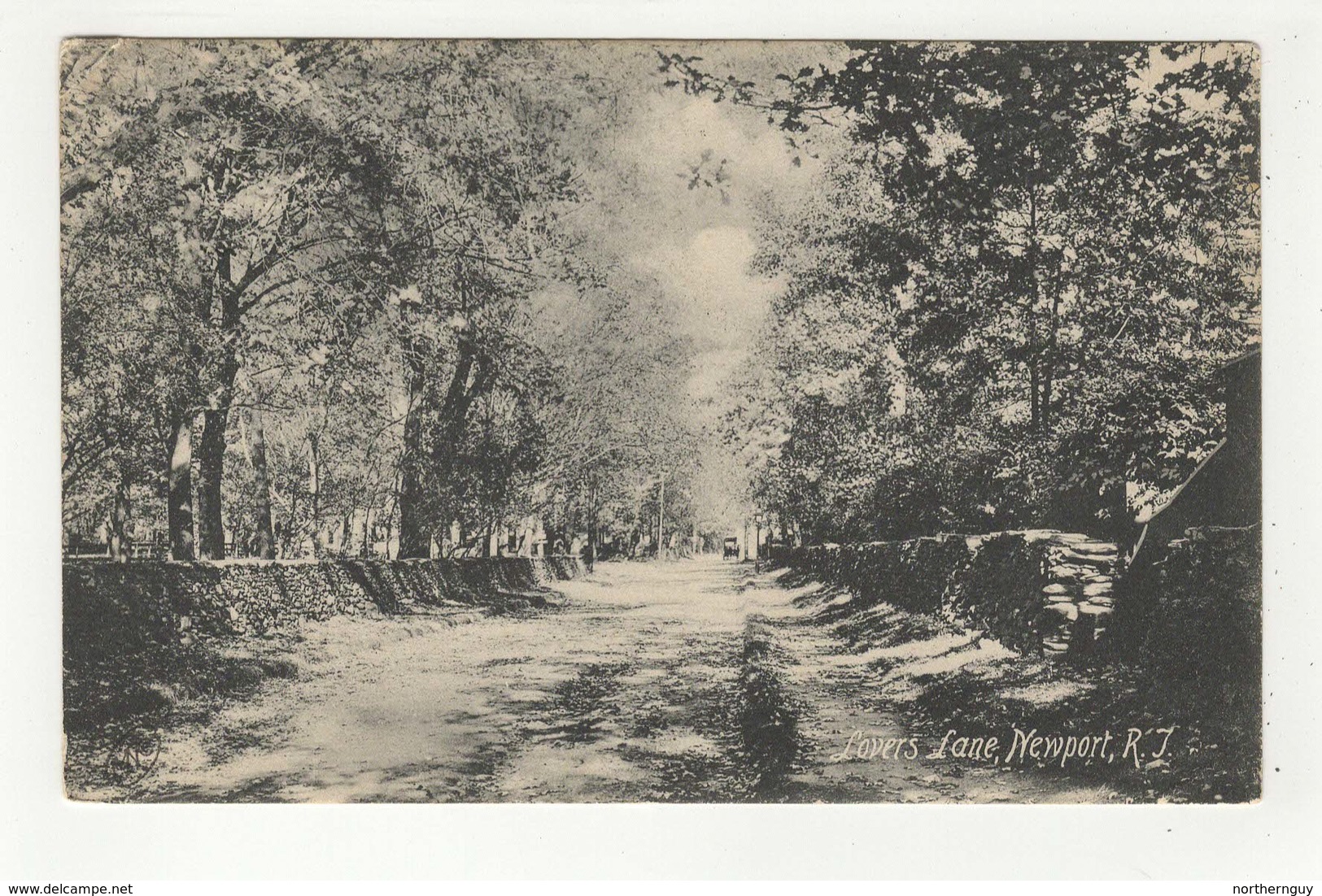 NEWPORT, Rhode Island, USA, Lover's Lane, 1908 UB Postcard - Newport