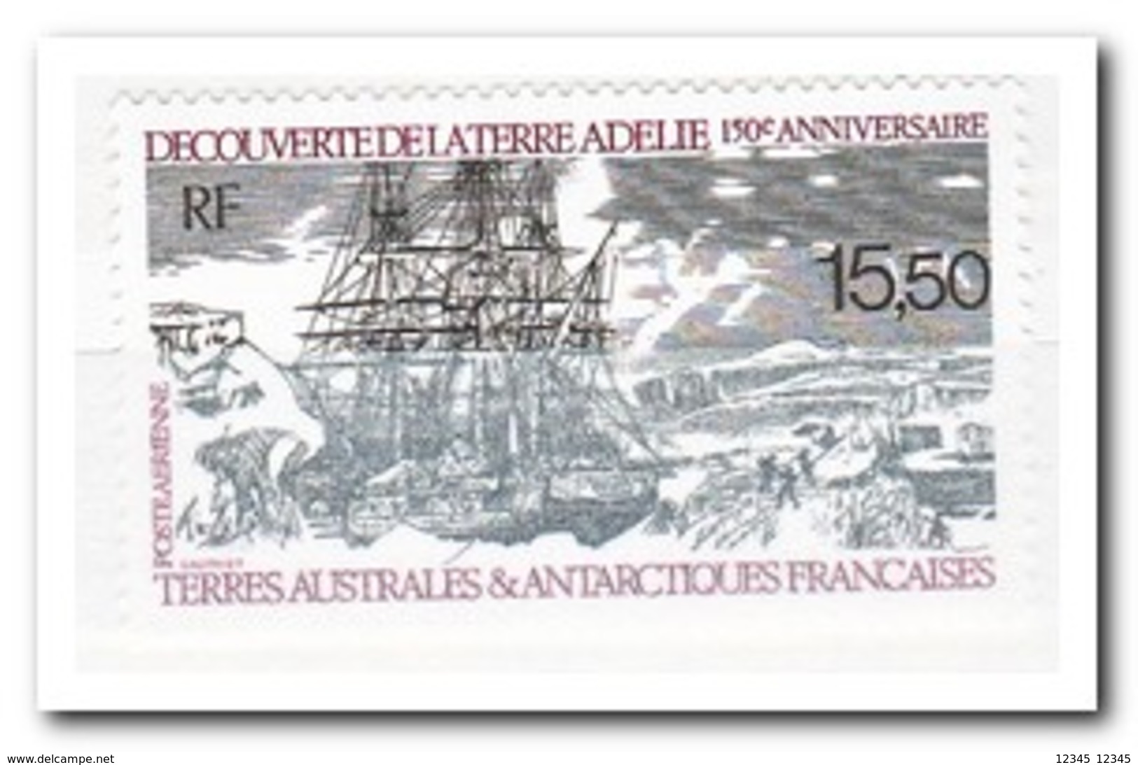 Frans Antarctica 1990, Postfris MNH, 150 Anniversary Of The Discovery Of Adelieland, Ship - Ongebruikt