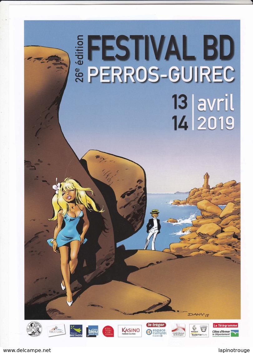 Affichette DANY Festival BD Perros-Guirec 2019 (Olivier Rameau) - Affiches & Offsets