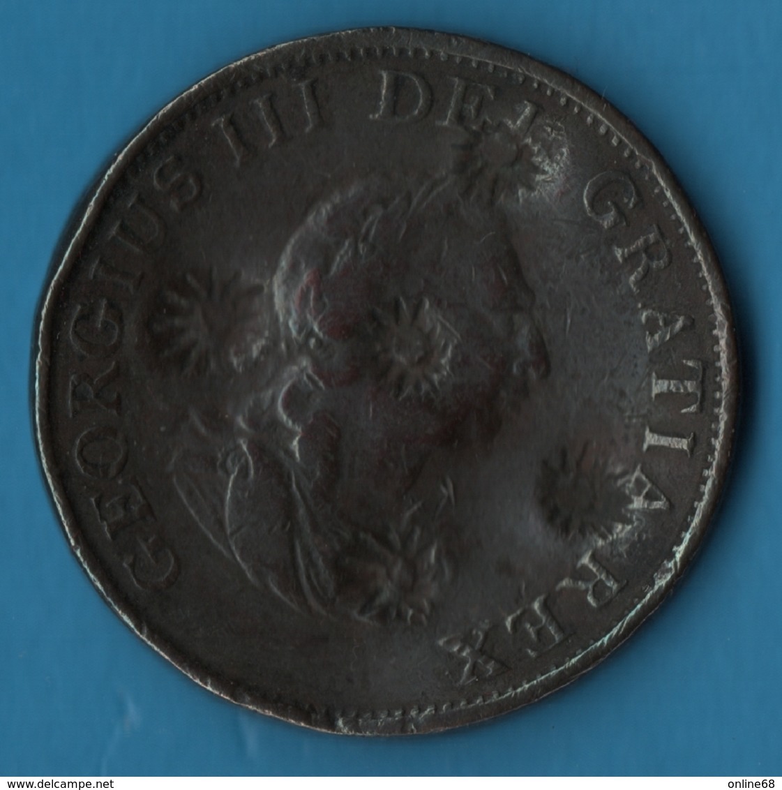 BRITANNIA ½ Penny 1799  George III Countermarked Coin - B. 1/2 Penny