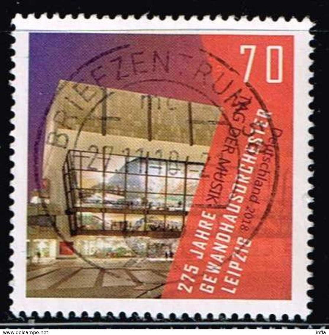 Bund 2018, Michel# 3385 O 275 Jahre Gewandhausorchester, Leipzig - Used Stamps