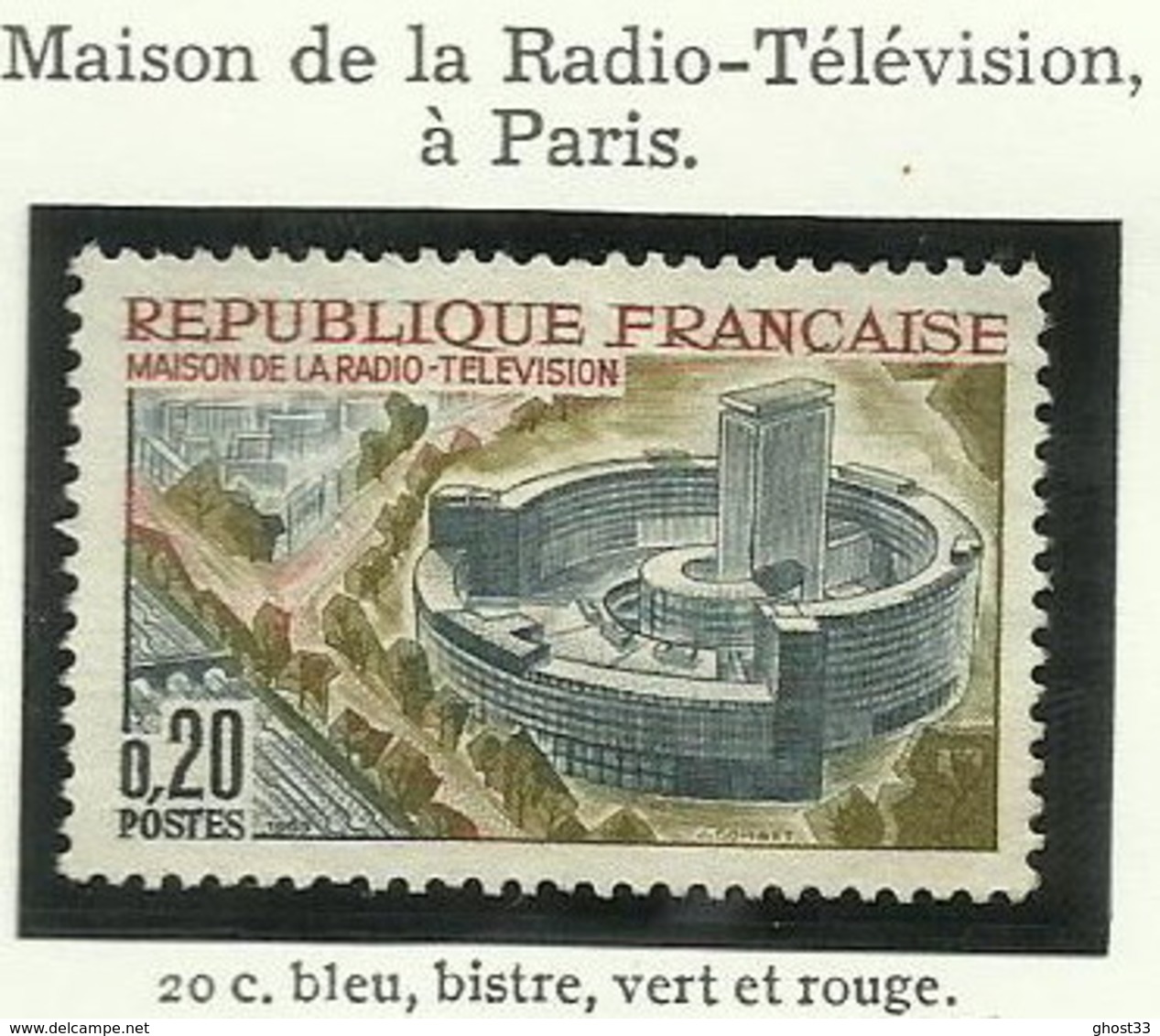 FRANCE - 1963 - MAISON DE LA RADIO-TÉLÉVISION À PARIS - YT N° 1402 - TIMBRE NEUF** - Neufs