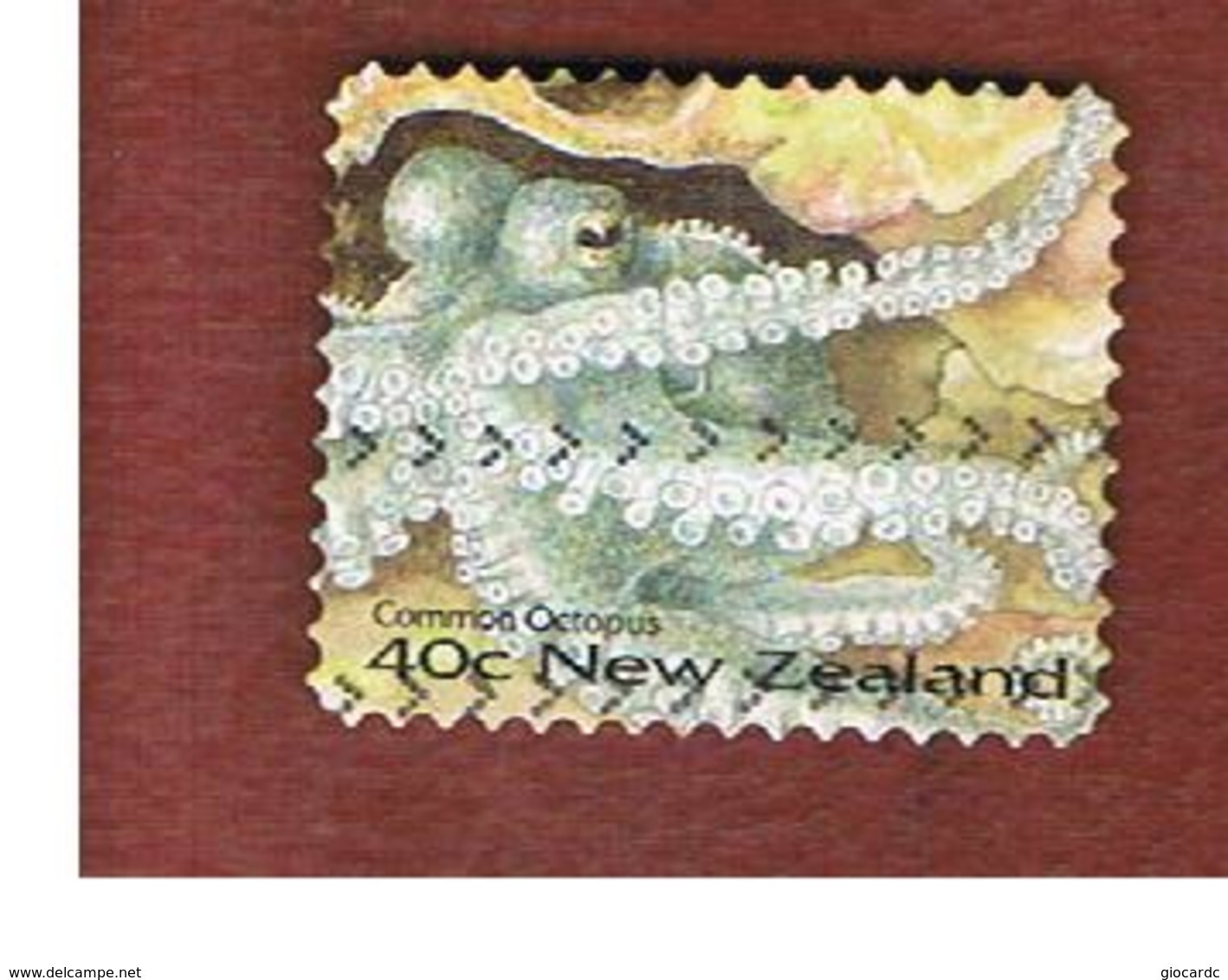 NUOVA ZELANDA (NEW ZEALAND) - SG 1977  -  1996   MARINE LIFE: COMMON OCTOPUS     -  USED° - Usati