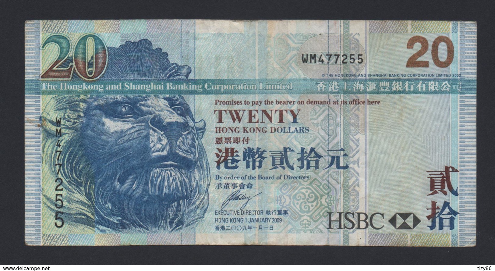 Hong Kong - 20 Dollars 2009 - Circolata - Cina