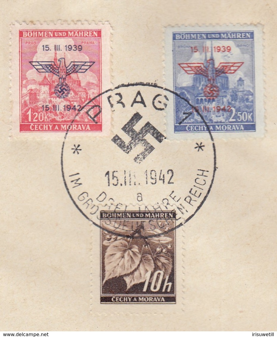 DR Böhmen Mähren R-Brief Prag SSt Nr.83/84 - Besetzungen 1938-45