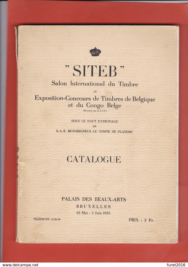 SITEB SALON INTERNATIONAL DU TIMBRE 1935   184 Pages Trilingue - Expositions Philatéliques