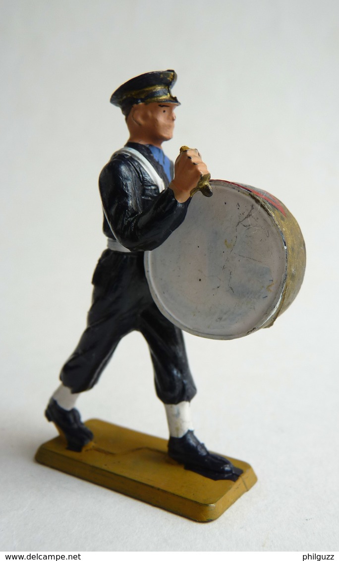 SOLDAT RARE FIGURINE FIG STARLUX 5412 AVIATEUR MUSIQUE 1970 GROSSE CAISSE Cassé (2) - Starlux