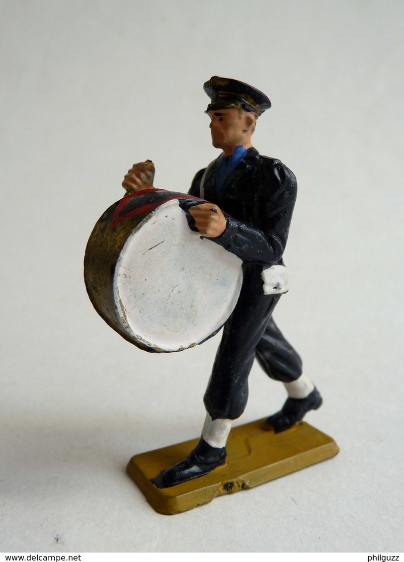 SOLDAT RARE FIGURINE FIG STARLUX 5412 AVIATEUR MUSIQUE 1970 GROSSE CAISSE Cassé (2) - Starlux