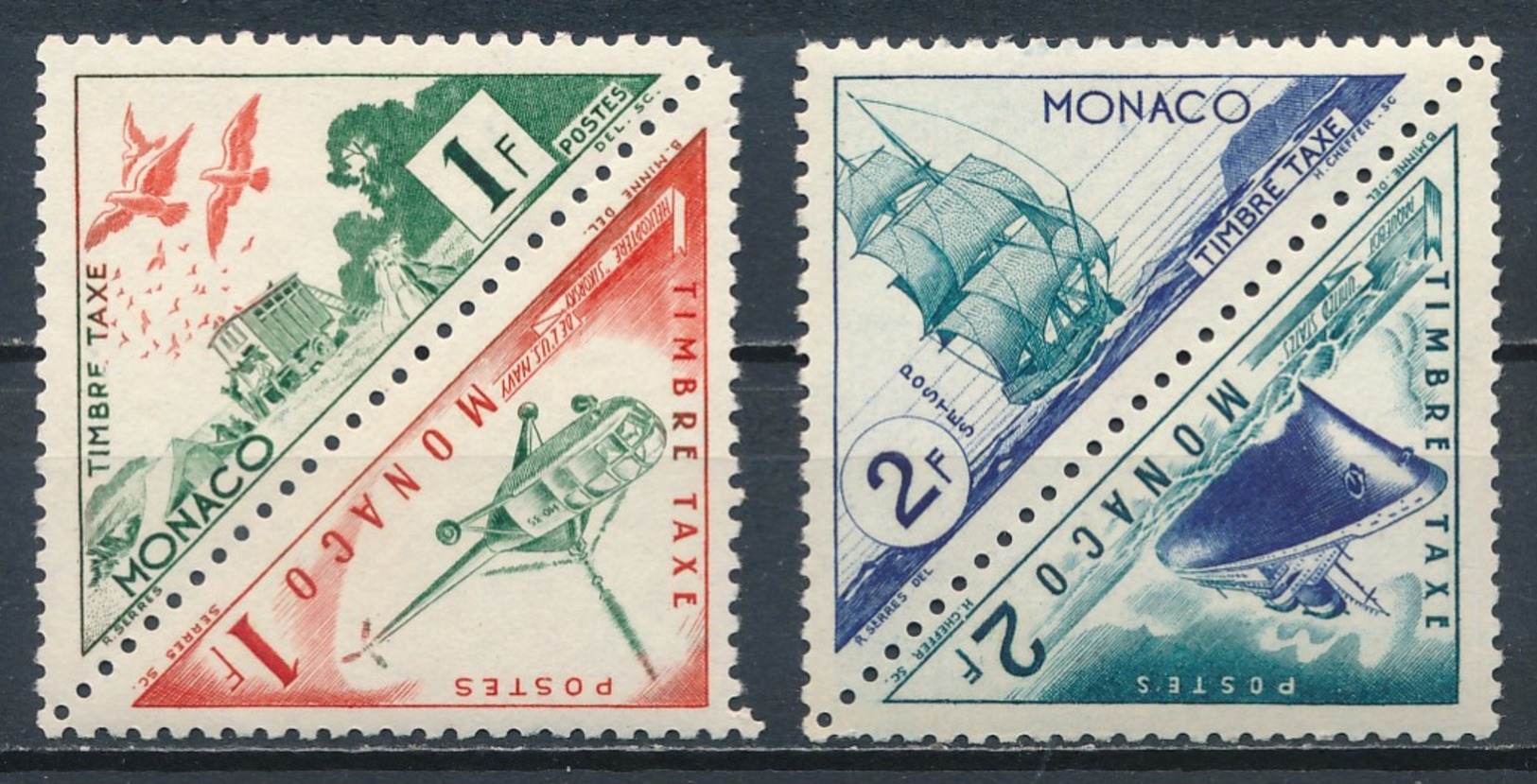 °°° MONACO - Y&T N°39A/B/40/41 TAXE - 1953 MNH °°° - Nuovi