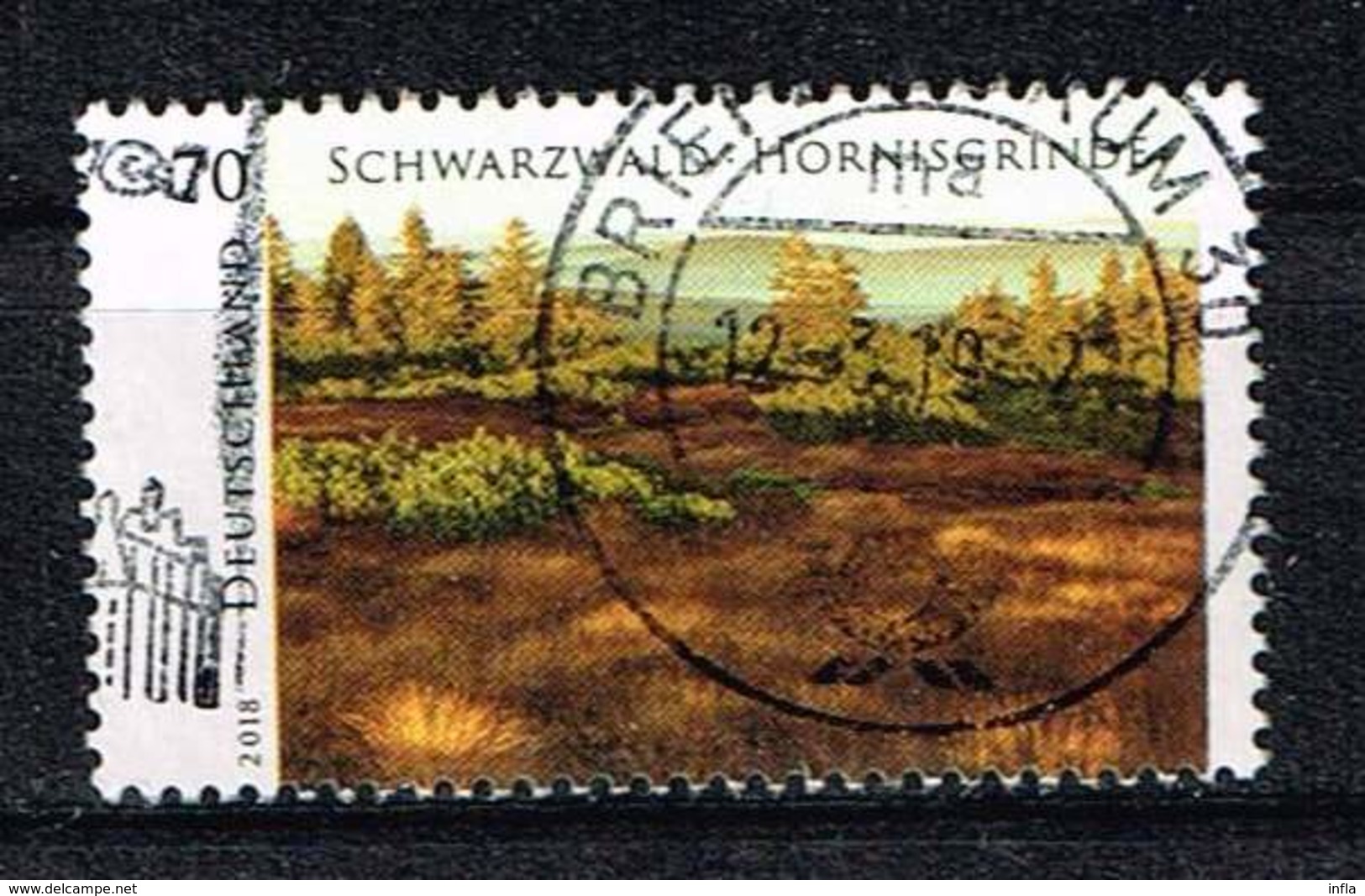 Bund 2018, Michel# 3428 O Wildes Deutschland: Schwarzwald, Hornisgrinde - Gebraucht