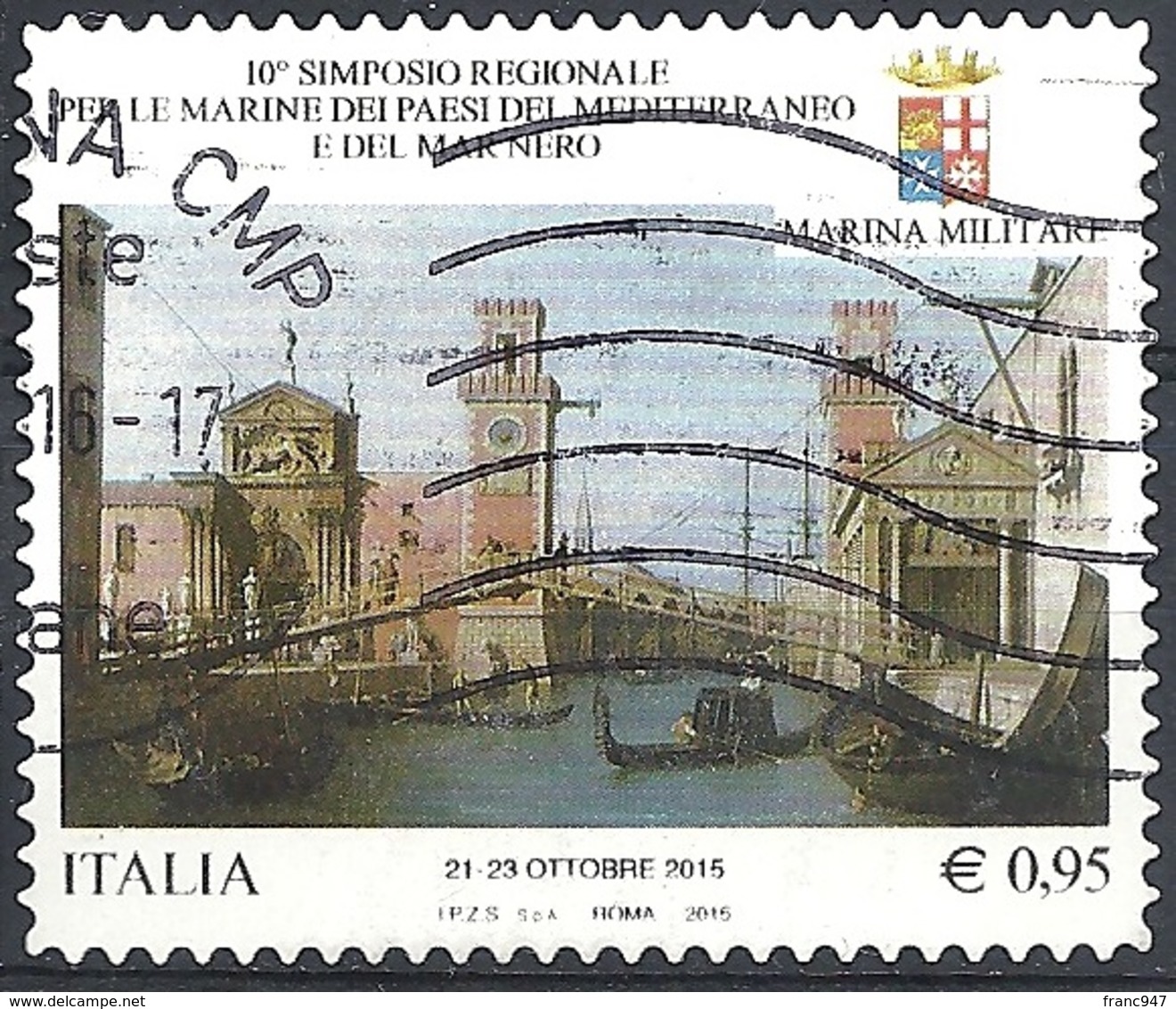 Italia, 2015 Simposio Delle Marine Del Mediterraneo E Mar Nero 0.95 € # Sassone 3633  - Michel 3853 - Scott -  USATO - 2011-20: Oblitérés