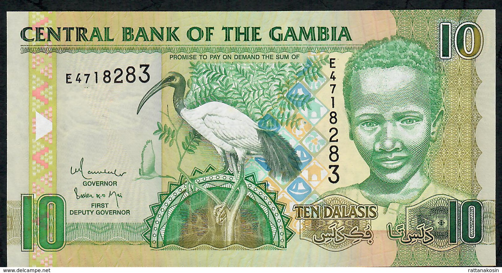 GAMBIA P26b 10 DALASI (2009)  Prefix E Signature 15 UNC. - Gambia