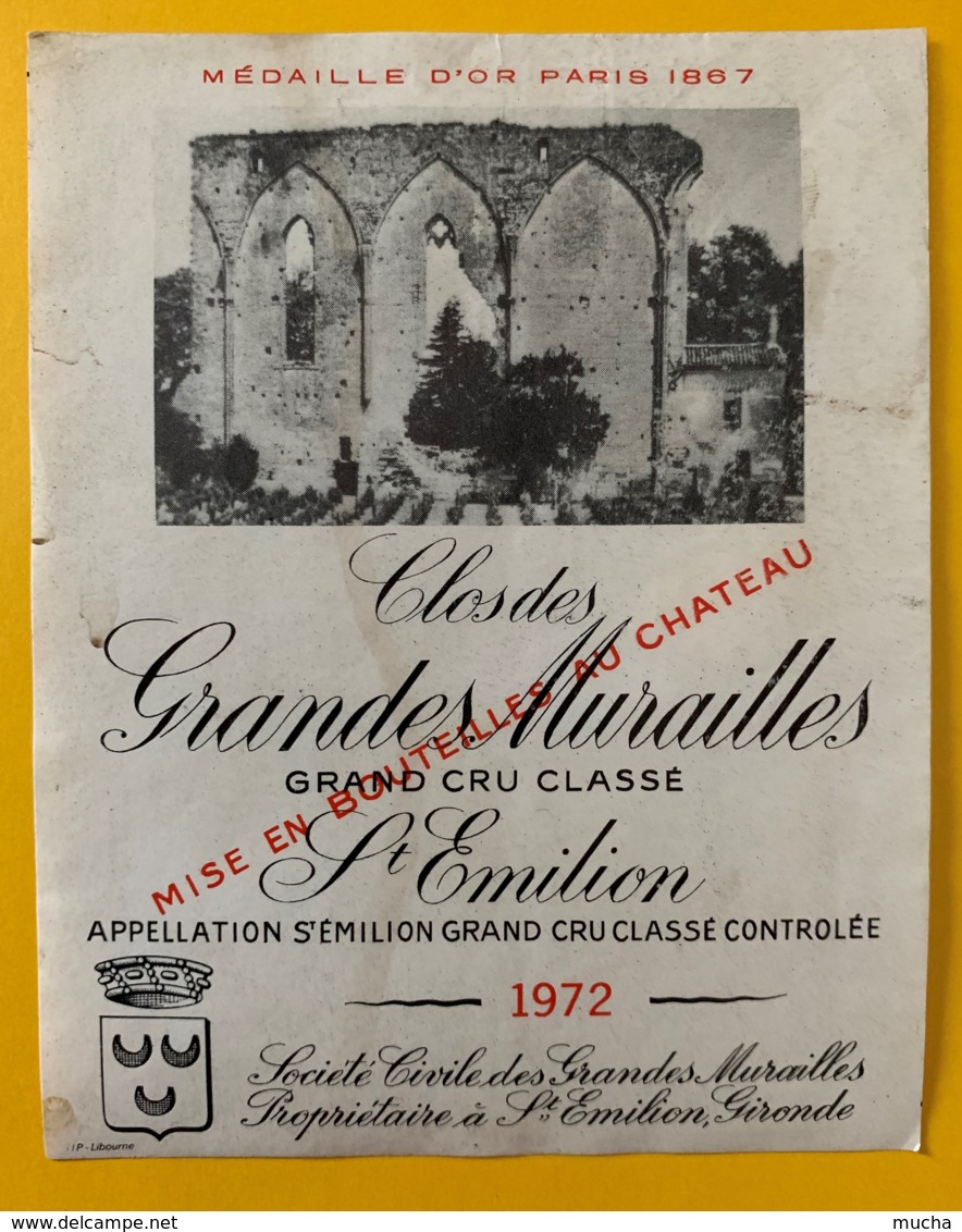 10344 - Clos Des Grandes Murailles 1972 Saint Emilion - Beaujolais