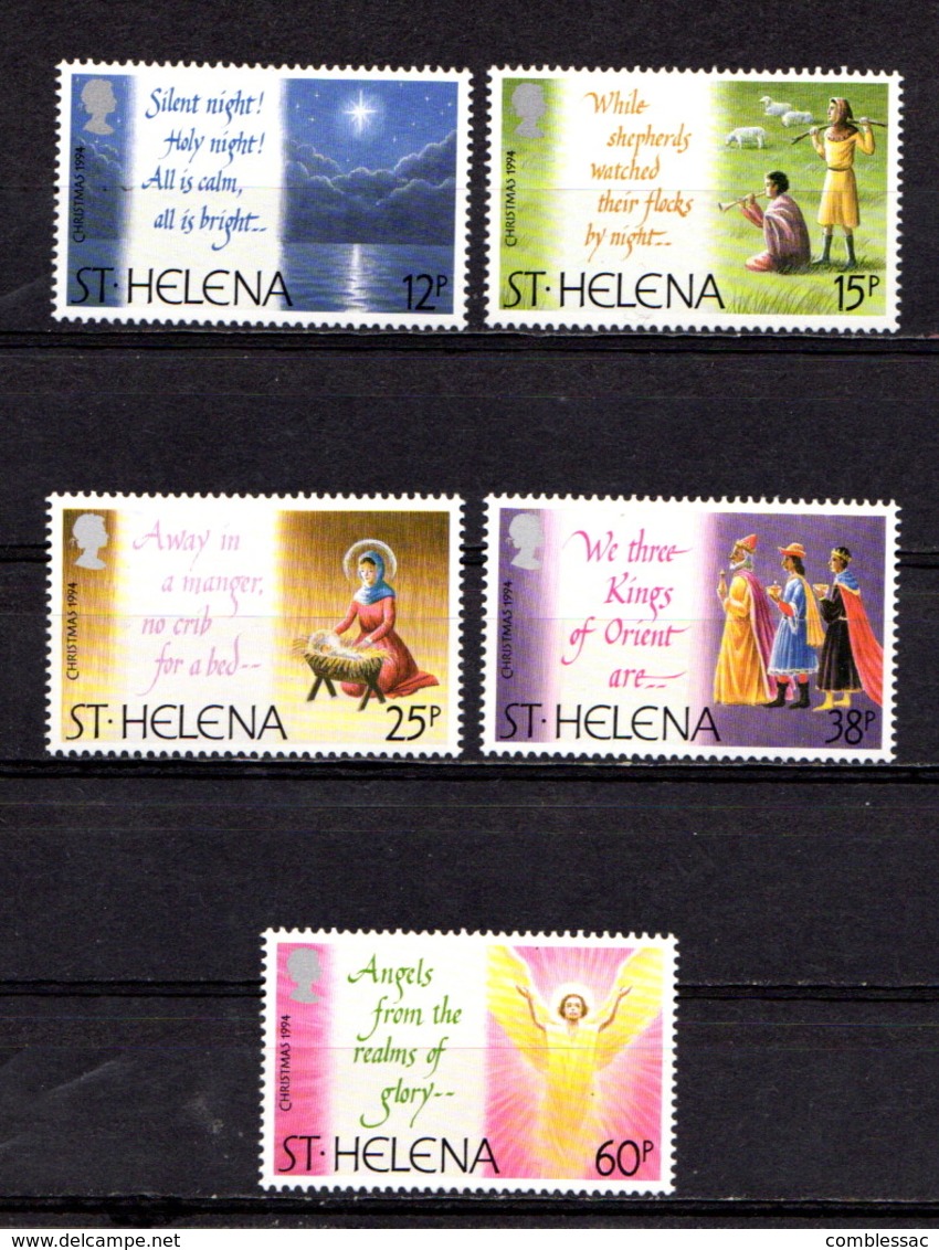 SAINT  HELENA    1994    Christmas    Set  Of  5    MNH - Saint Helena Island