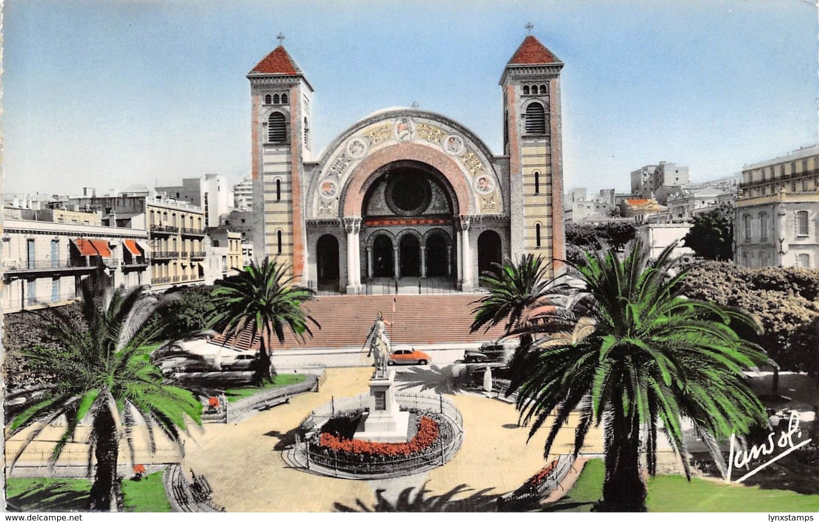 Algeria Oran La Cathedrale Et La Statue De Jeanne D'Arc - Oran
