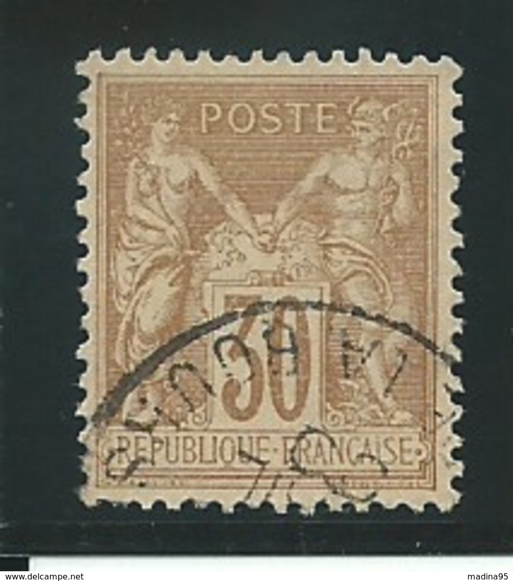 FRANCE: Obl., N° YT 80, T.II, Brun-jaune, TB - 1876-1898 Sage (Type II)