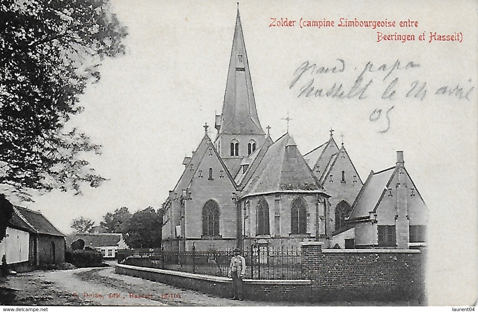 HEUSDEN-ZOLDER. ZOLDER.   L'EGLISE.  ANIMATION - Heusden-Zolder