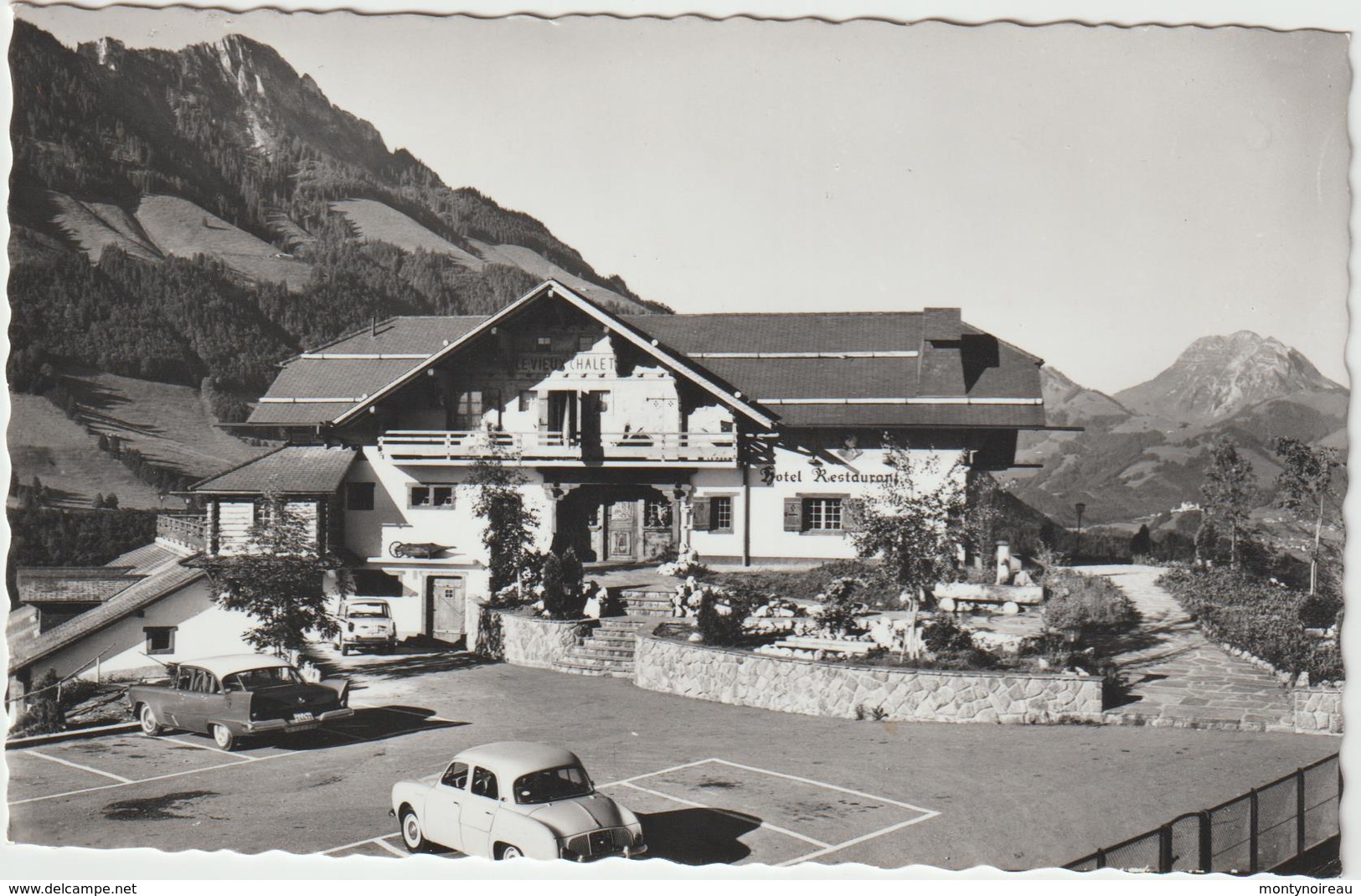 Suisse  :  CRESUZ , Crésuz : Le  Vieux  Chalet 1966, Automobile - Crésuz