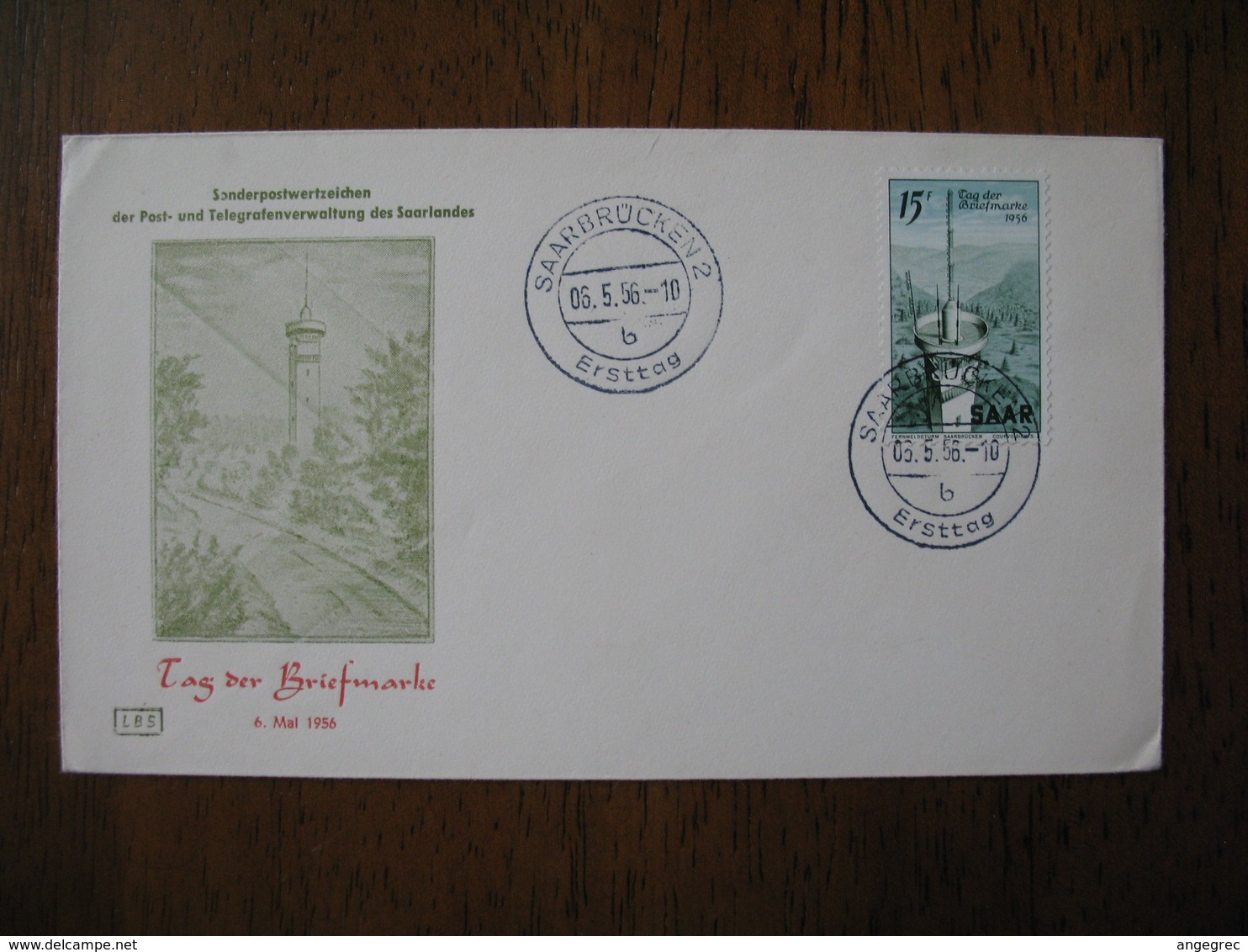 FDC 1956 Sarre N° 351  Journée Du Timbre 6/5/1956 - FDC