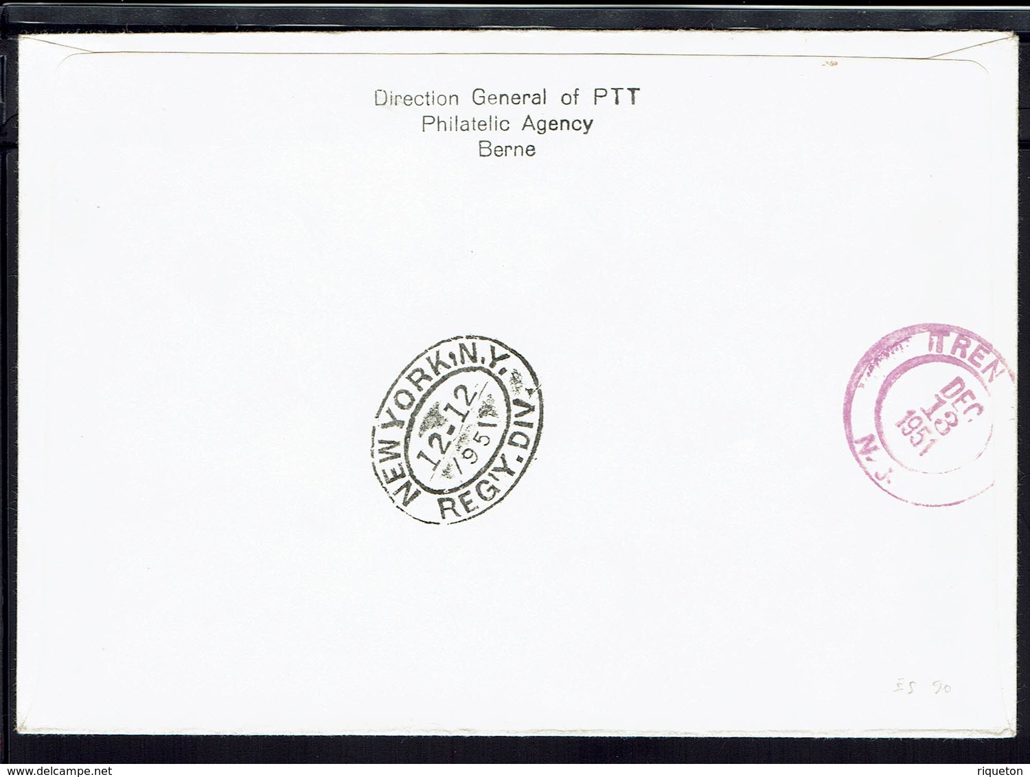 Suisse - 1951 - Série 512/516 Sur Enveloppe Premier Jour En Recommandé, De Bern Pour Trenton (USA) B/TB - - FDC