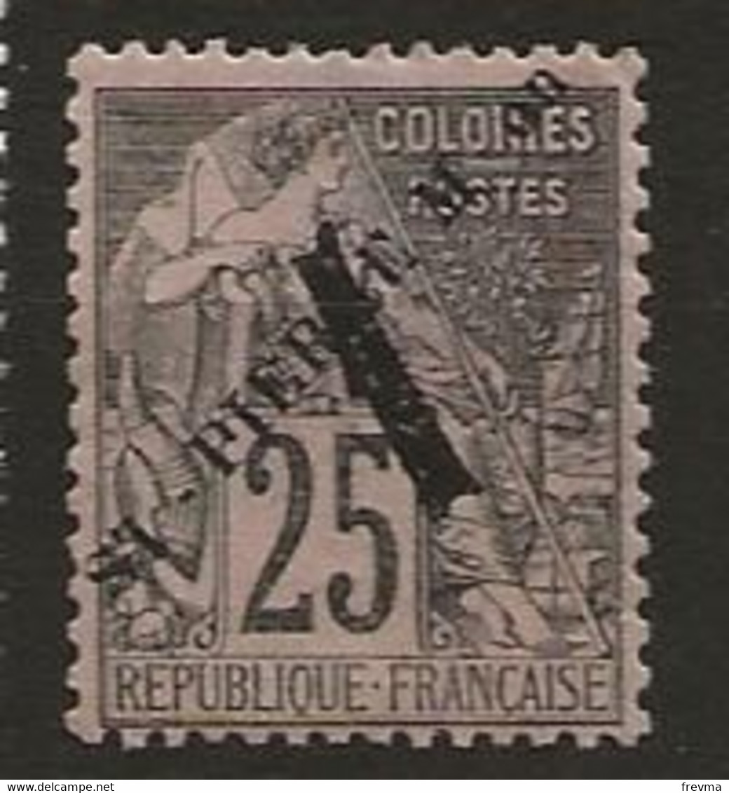 Saint Pierre Et Miquelon 1891 Yvert N° 25 Cachet Surcharge Chiffre 1 Neuf * - Used Stamps