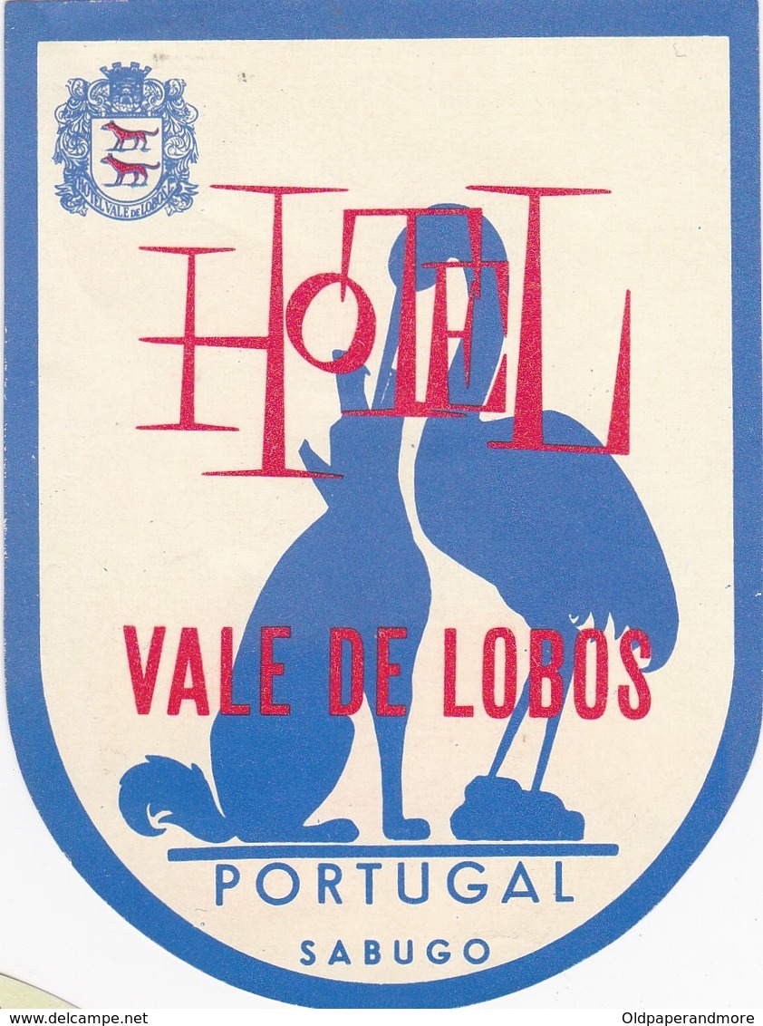 PORTUGAL -  HOTEL LUGAGGE  LABEL - HOTEL VALE DE LOBOS - SABUGO - Hotel Labels