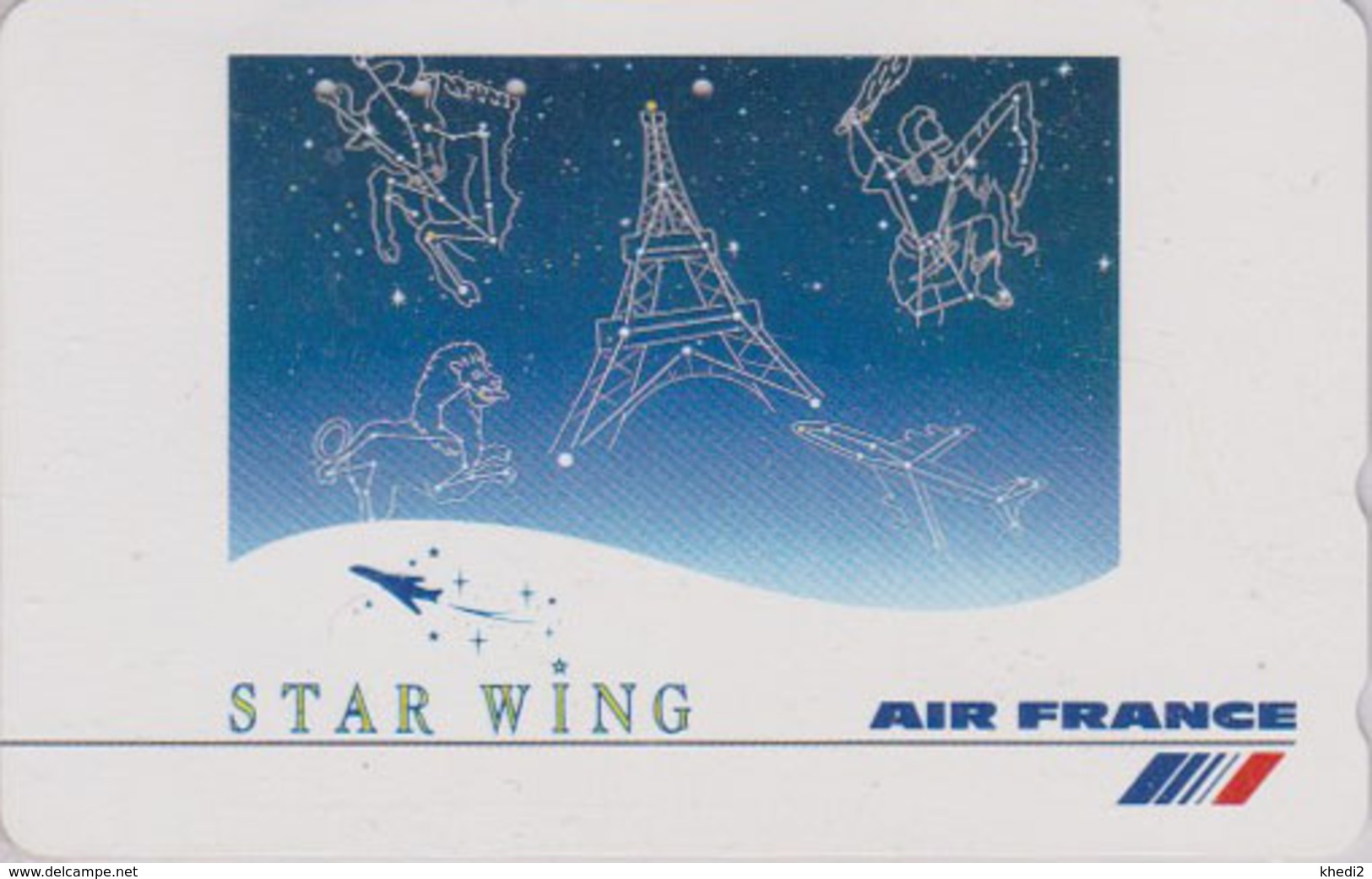 Télécarte JAPON / 110-016 - AIR FRANCE - AVIATION - TOUR EIFFEL & ZODIAQUE - PLANE AIRLINES JAPAN Phonecard - Avion 2240 - Avions