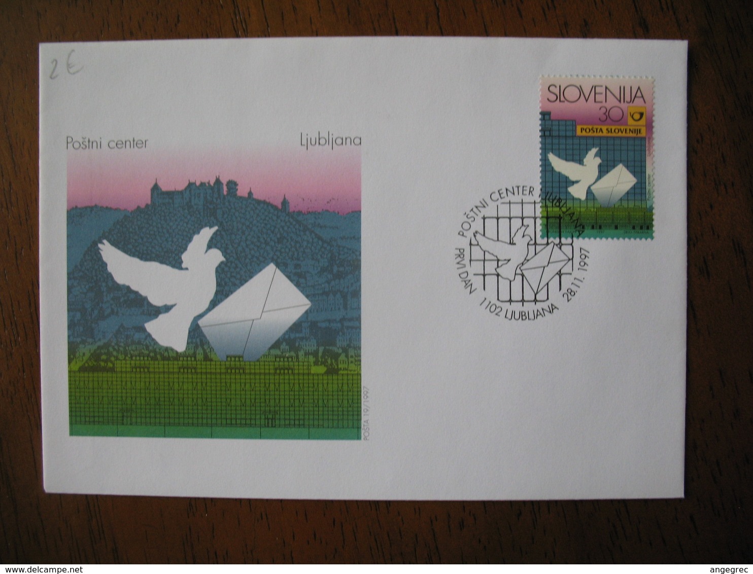 FDC  Enveloppe Slovénie  1997   Slovenija  Oiseaux Colombe - Slovénie