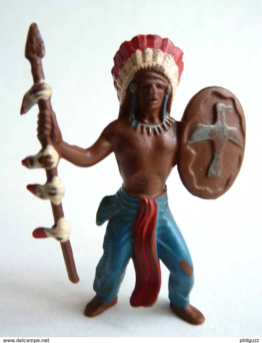 FIGURINE MARQUE INCONNUE GUERRIER INDIEN Pas STARLUX CLAIRET, OUGEN, CYRNOS, JECSAN - Militaires